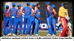 zimbabwe national cricket team vs india national cricket team timeline