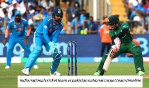 india national cricket team vs pakistan national cricket team timeline