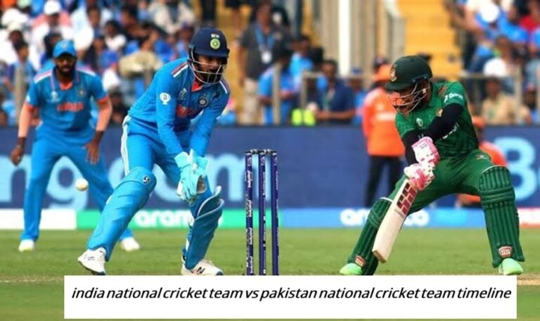 india national cricket team vs pakistan national cricket team timeline